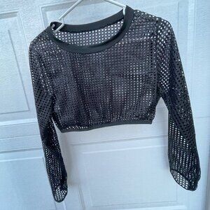 Ladies Black Knit Beach Coverup, Size XL